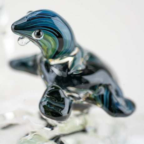 Empire Glassworks Recycler Dab Rig - Under The Sea Dolphin Close-Up
