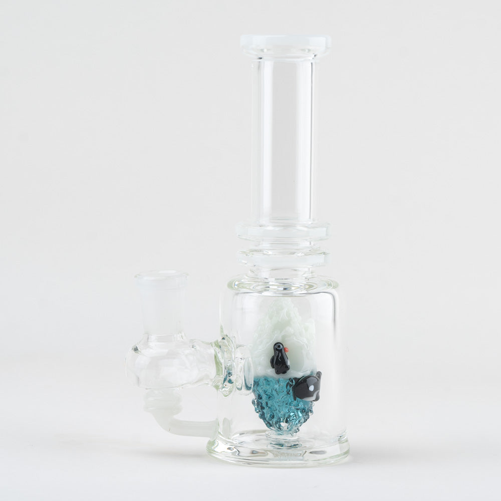 Empire Glassworks 'Avenge the Arctic' Mini Tube Dab Rig with Intricate Polar Details