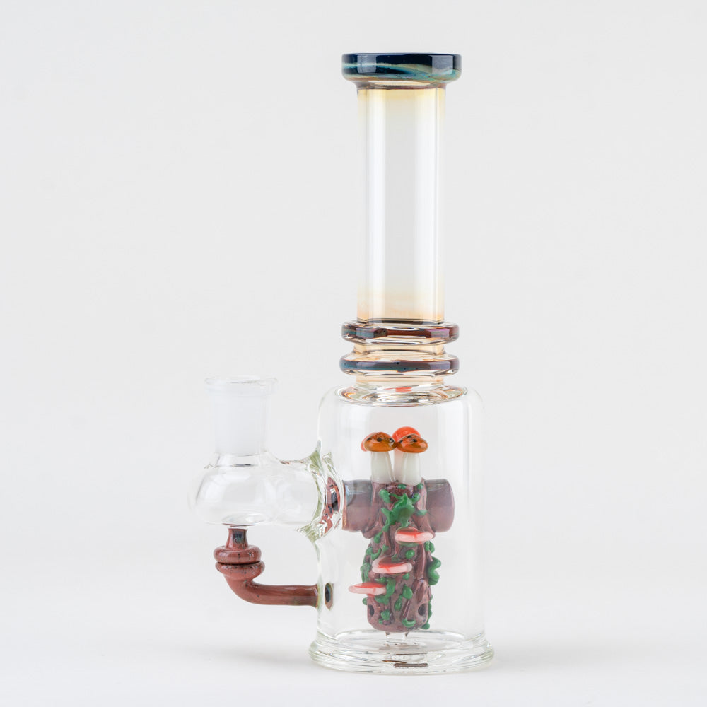 Empire Glassworks 'Renew the Redwood' Mini Tube Bong with Colored Glass Accents - Front View