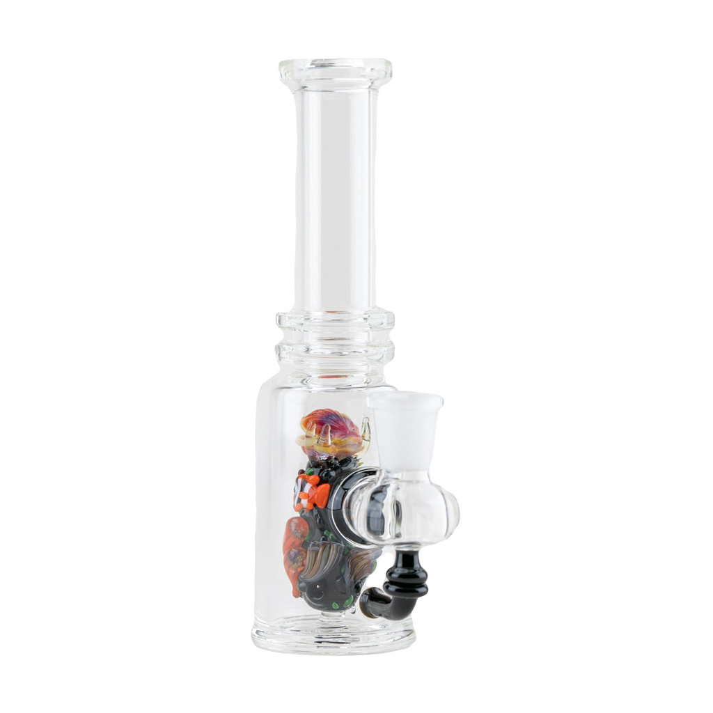 Empire Glassworks "Save the Seas" Mini Tube Dab Rig with Intricate Marine Life Design