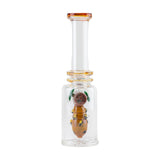 Empire Glassworks "Save the Bees" Mini Tube Bong, UV Reactive, Front View