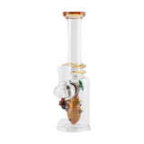 Empire Glassworks 'Save the Bees' Mini Tube Bong, Front View with Bee Details