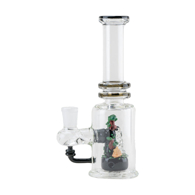 Empire Glassworks "Zen Bonsai" Mini Tube Dab Rig with Intricate Glass Artwork, Front View