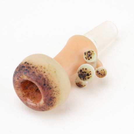 Empire Glassworks Funglow Bowl Piece, 14mm Borosilicate, Angled View on White