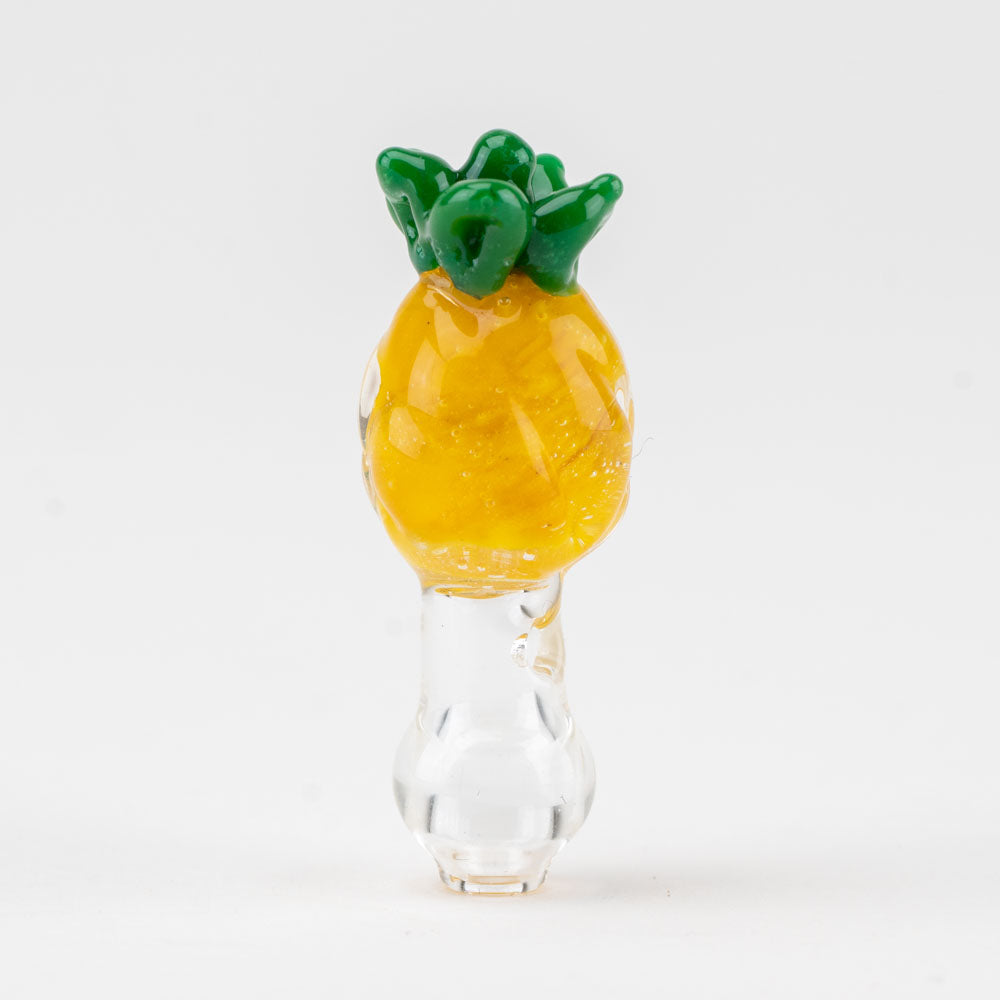 Empire Glassworks Pineapple PuffCo Proxy Glass Ball Cap, Front View on White Background