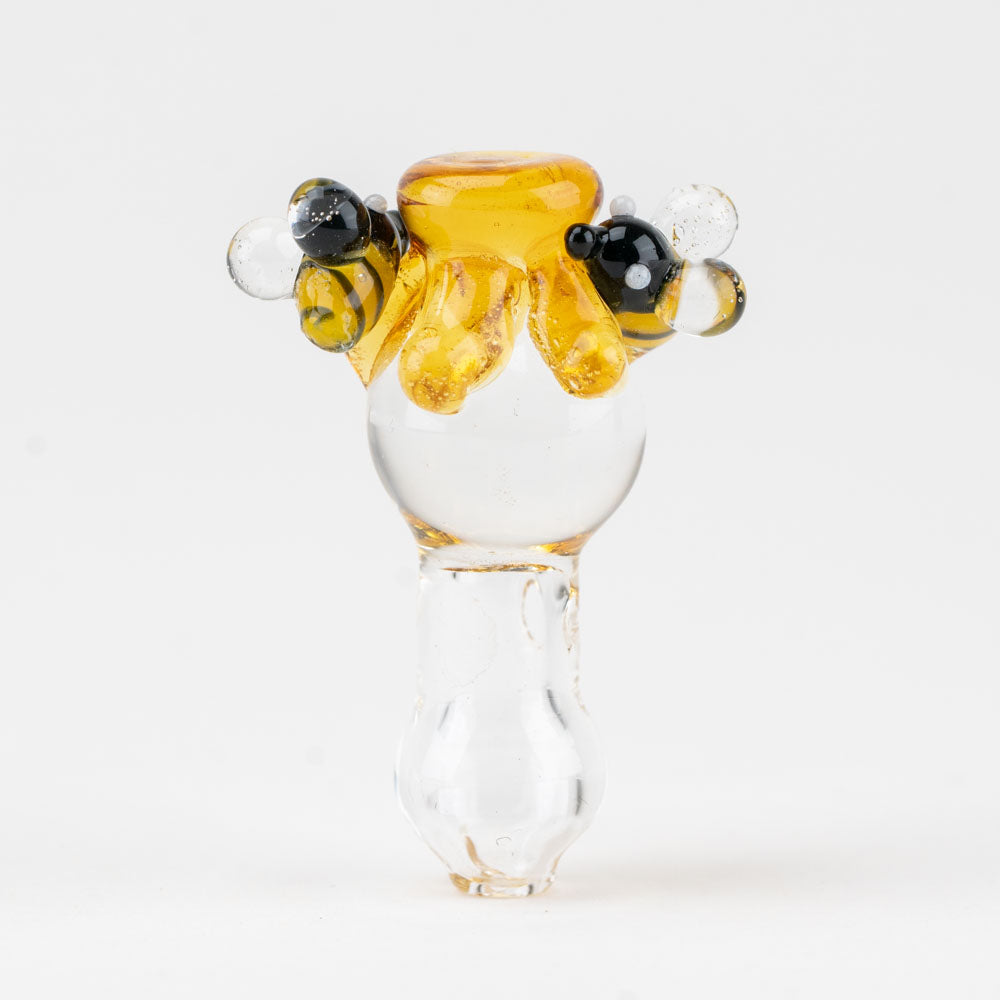 Empire Glassworks Beehive PuffCo Proxy Glass Ball Cap, Front View on White Background