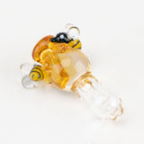 Empire Glassworks Beehive PuffCo Proxy Glass Ball Cap, Top View on White Background