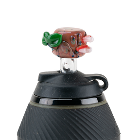 Empire Glassworks Hootie PuffCo Proxy Glass Ball Cap with intricate owl design, front view