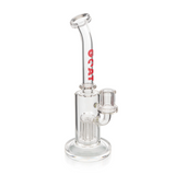 Lucky Goat 8" Andes Arm Clear Rig featuring Borosilicate glass, front view on white background