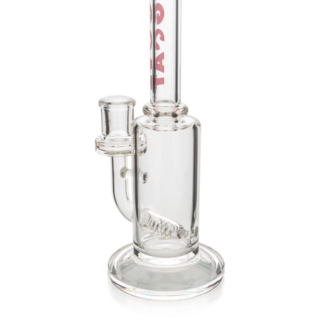 Lucky Goat 8" Andes Inline Clear Dab Rig with 14mm Joint - Front View