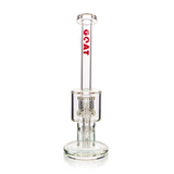Lucky Goat 12" Rockies UFO Clear Dab Rig Front View on Seamless White Background