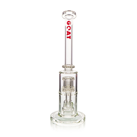 Lucky Goat 12" Clear Borosilicate Double UFO Perc Dab Rig Front View
