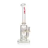 Lucky Goat 12" Clear Borosilicate Dab Rig with Double UFO Percs - Front View