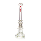 Lucky Goat 12" Clear Borosilicate Dab Rig with Inline/UFO Perc Front View