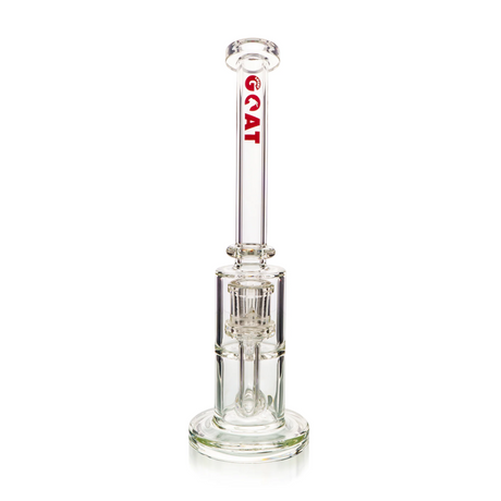 Lucky Goat 12" Clear Borosilicate Dab Rig with Inline/UFO Perc Front View