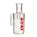 AFM 3" Lucky Goat Clear Dry Catcher, 14mm Borosilicate Ash Catcher, Front View