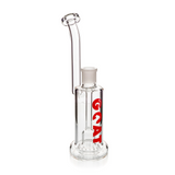 Lucky Goat 8" Appalachian UFO Sherlock Bubbler, clear borosilicate glass with red logo