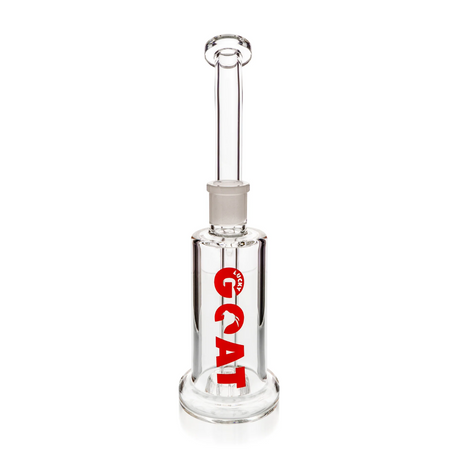 Lucky Goat 8" Appalachian Showerhead Sherlock Bubbler, Clear Borosilicate Glass, Front View