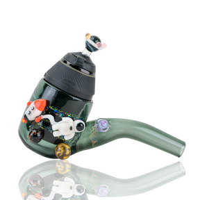 Empire Glassworks Galactic PuffCo Proxy Glass Attachment with space-themed design, angled view