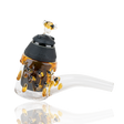 Empire Glassworks Beehive Proxy Glass Attachment with Honeybee Details, Angled Side View