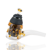 Empire Glassworks Beehive Proxy Glass Attachment with Honeybee Details, Angled Side View