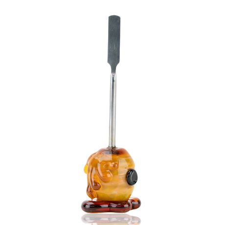 Empire Glassworks Honey Dabber with Colored Glass Accents - Front View on White Background