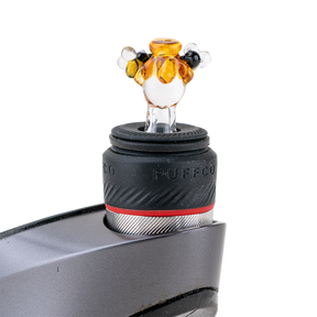 Empire Glassworks Beehive Glass Ball Cap for PuffCo Peak Pro, Close-Up Side View