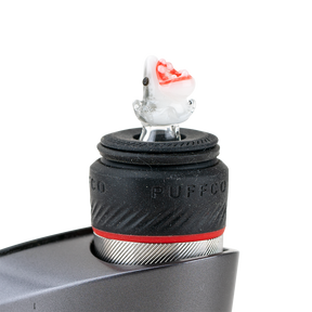 Empire Glassworks Jawsome PuffCo Peak Pro Glass Ball Cap with Shark Design, Side View