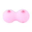 Empire Glassworks Boobies Dry Pipe in Pink Borosilicate Glass, Fun Novelty Design, Front View