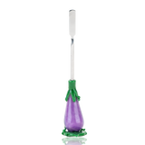 Empire Glassworks Eggplant Dabber Tool with Borosilicate Glass, Front View on White Background