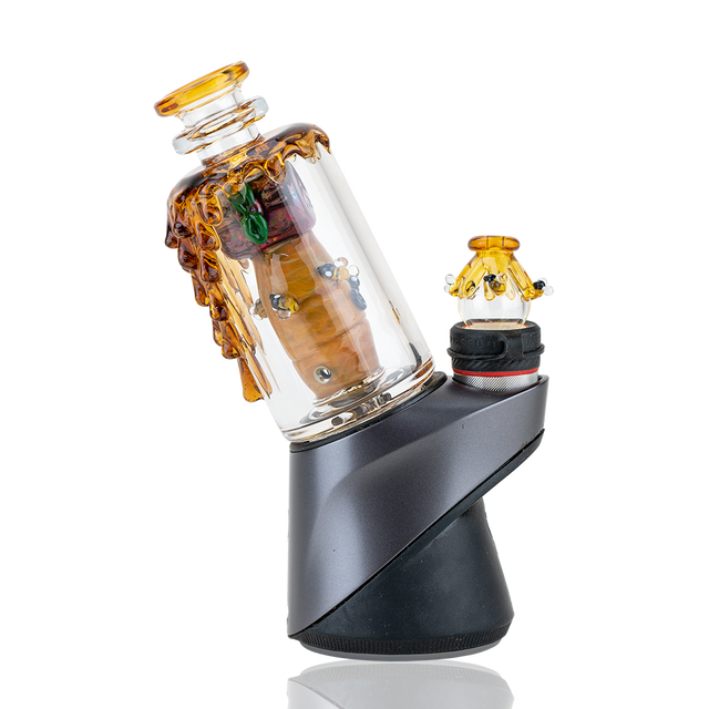 Empire Glassworks "Save the Bees" PuffCo Peak Glass Attachment with Intricate Details