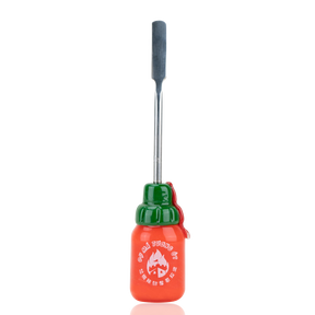 Empire Glassworks Sriracha Dabber, Colored Borosilicate Glass, Front View