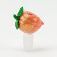 Empire Glassworks Peachy Bowl Piece, 14mm Female Joint, Borosilicate Colored Glass, Front View