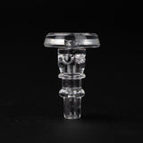 Empire Glassworks Borosilicate Joystick Cap for PuffCo Peak Pro, Front View on Black Background