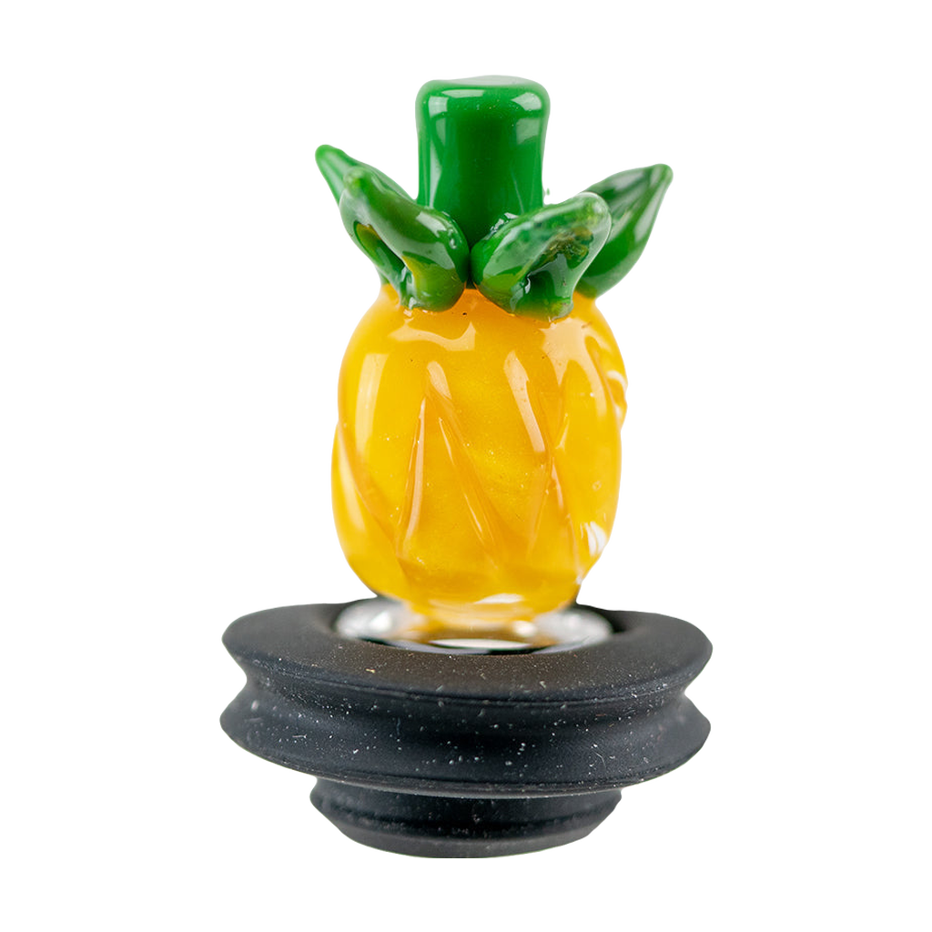Empire Glassworks Pineapple Puffco Peak Pro Carb Cap, Front View on White Background