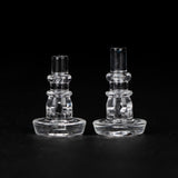 Empire Glassworks Borosilicate 3D XL Joystick Caps for PuffCo Peak Pro, Clear, Front View