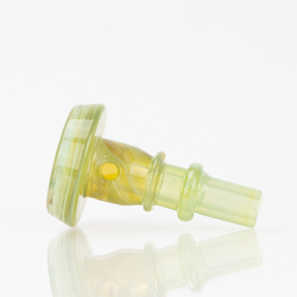 Empire Glasswork's PuffCo Peak Pro 3D XL Chamber Glass Joystick Cap - Algae