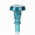 Empire Glasswork's Blue Lagoon Joystick Cap for PuffCo Peak Pro, Front View on White