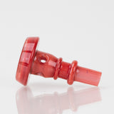 Empire Glassworks Firestone Red Joystick Cap for PuffCo Peak Pro, Borosilicate Glass, Side View