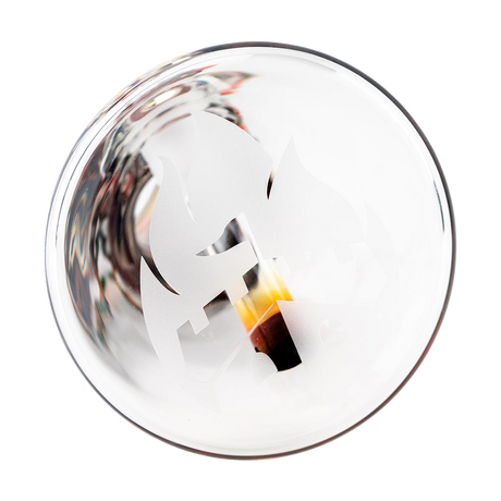 Empire Glassworks Renew the Redwood Baby Beaker, Top View with Intricate Details