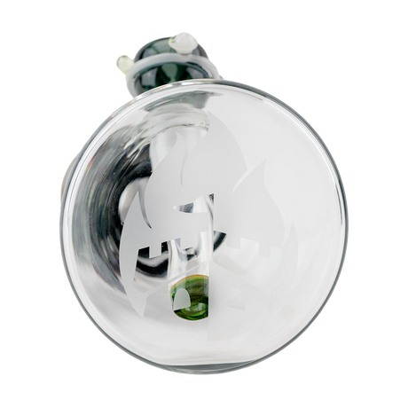 Empire Glassworks Galactic Baby Beaker bong bottom view showcasing clear borosilicate glass