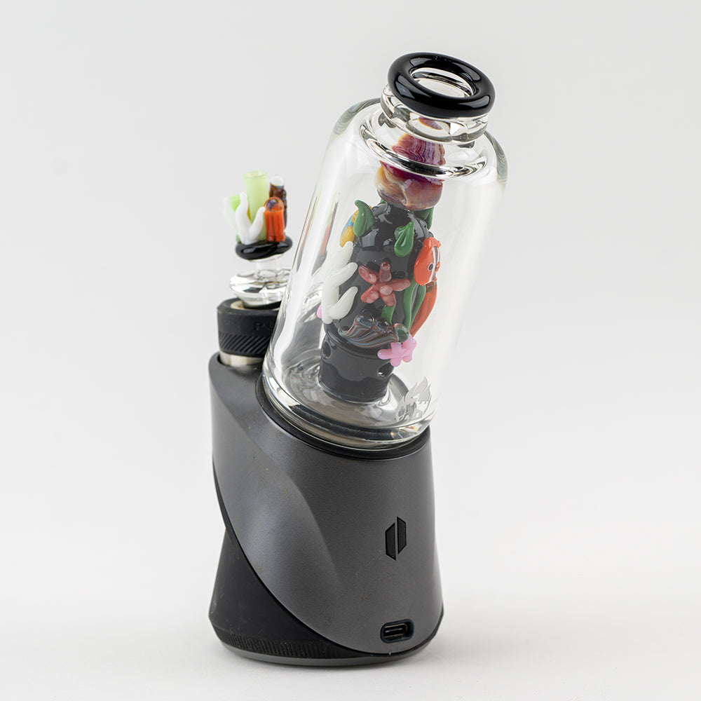 Empire Glassworks "Save the Seas" Puffco Peak Pro Glass Attachment - Angled Side View