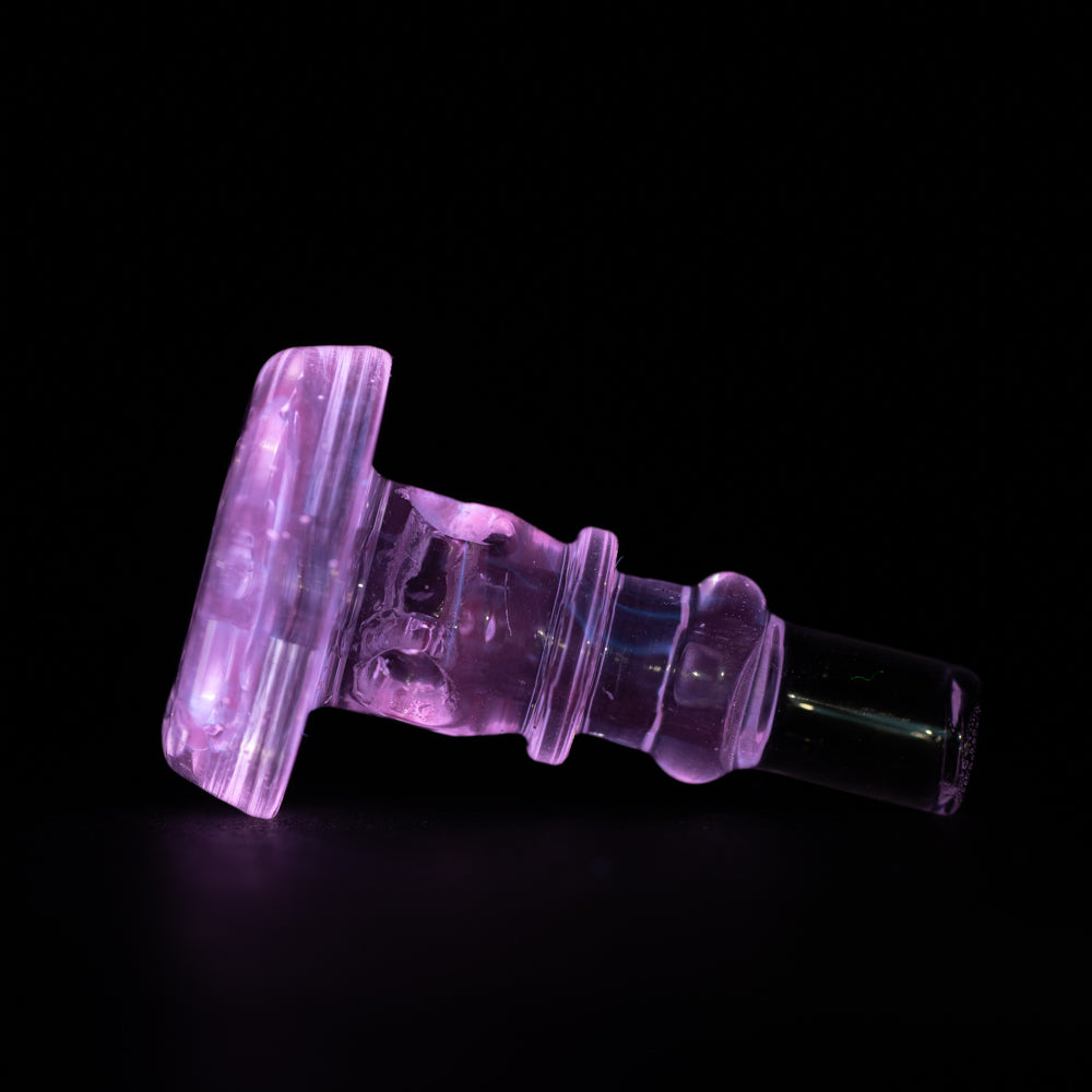 Empire Glasswork's PuffCo Peak Pro 3D XL Chamber Glass Joystick Cap - UV Pink