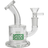 DankGeek Mini In-Line Banger Hanger Dab Rig with 14mm Female Joint, Front View