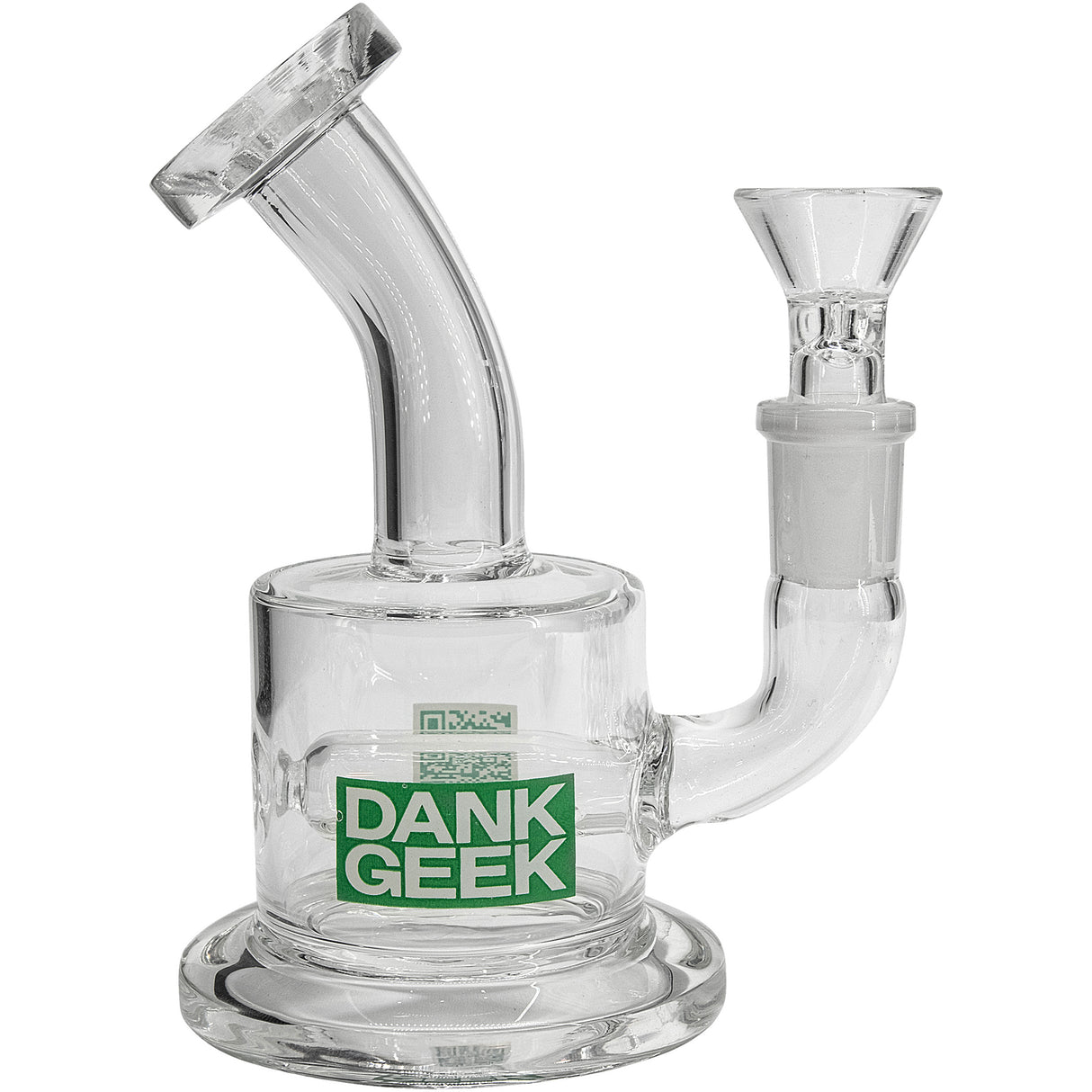 DankGeek Mini In-Line Banger Hanger Dab Rig with 14mm Female Joint and Borosilicate Glass