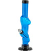 JM Plastics 8" Acrylic Lady Contour Bong in Blue - Front View with Sturdy Base