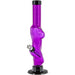 JM Plastics 8" Acrylic Lady Contour Bong in Purple, Front View with Sturdy Base