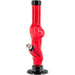 JM Plastics 8" Red Acrylic Lady Contour Bong with Sturdy Base - Front View