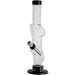 JM Plastics 8" Acrylic Lady Contour Bong in Grey, Front View with Sturdy Base