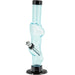 JM Plastics 8" Acrylic Lady Contour Bong in Light Blue - Front View